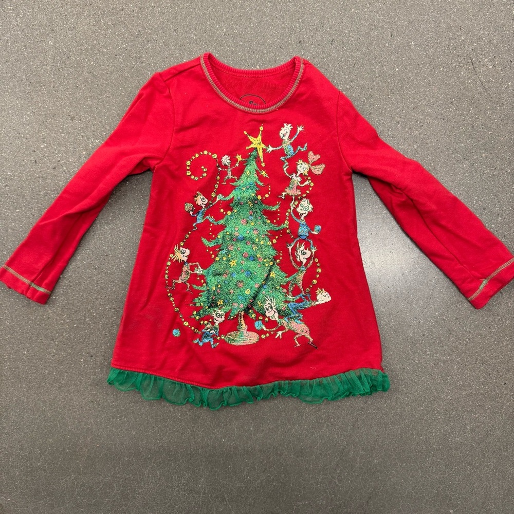 Dr Seuss Festive Red Kids Shirt Size 3T